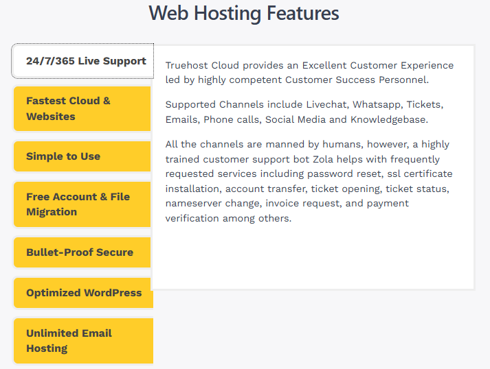 truehost features