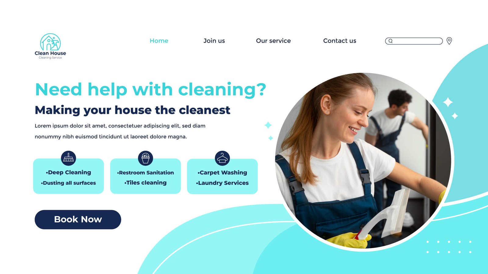 a cleaning website
